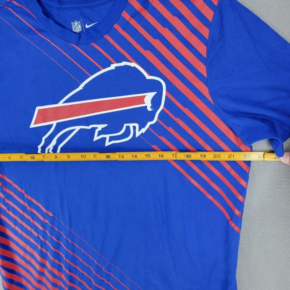 NIKE Buffalo Bills NFL DRI-FIT Jersey T-Shirt Mens Size L Striped Mexico Logo - Picture 4 of 5